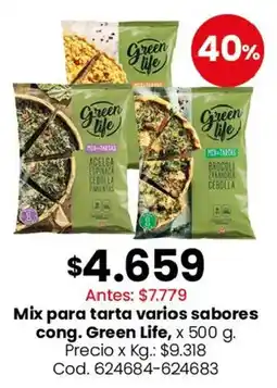 Coto Green life mix para tarta varios sabores cong. oferta