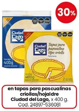 Coto Ciudad del lago en tapas para pascualinas criollas/hojaldre oferta