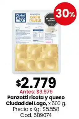 Coto Ciudad del lago panzotti ricota y queso oferta