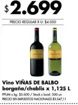Disco Viñas de balbo vino borgaña/chablis oferta