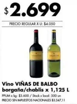 Disco Viñas de balbo vino borgaña/chablis oferta