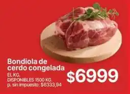 Supermercados Vea Bondiola de cerdo congelada oferta