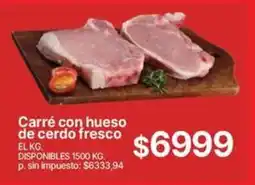 Supermercados Vea Carré con hueso de cerdo fresco oferta
