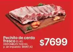 Supermercados Vea Pechito de cerdo fresco oferta