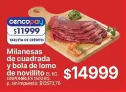 Supermercados Vea Milanesas de cuadrada y bola de lomo de novillito oferta