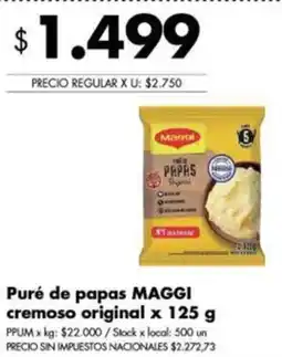 Disco Maggi puré de papas cremoso original oferta