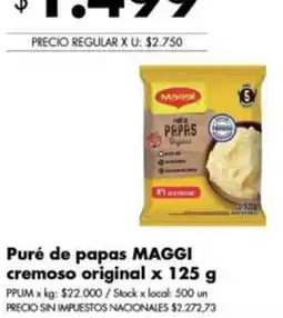 Disco Maggi puré de papas cremoso original oferta