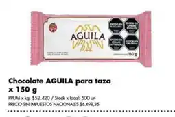 Disco AgUILA chocolate para taza oferta