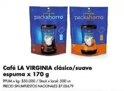 Disco La virginia café clásico/suave espuma oferta