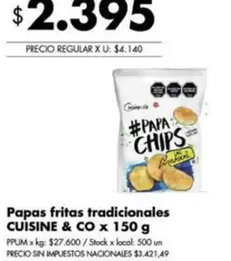 Disco Cuisine & Co papas fritas tradicionales oferta
