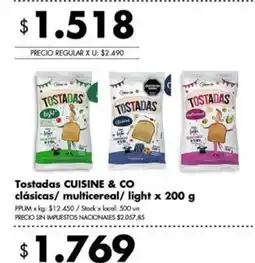 Disco Cuisine & co tostadas oferta