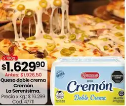 Coto La serenísima queso doble crema cremón oferta