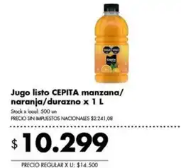 Disco Cepita jugo listo manzana/naranja/durazno oferta