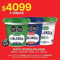 Supermercados Vea Finlandia queso untable oferta