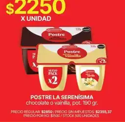 Supermercados Vea La serenisima postre oferta