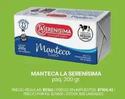 Supermercados Vea La serenisima manteca clasica oferta