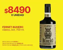 Supermercados Vea Fernet buhero oferta