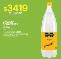 Supermercados Vea Schweppes gaseosa tónica oferta