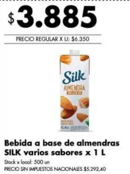 Disco Silk bebida a base de almendras varios sabores oferta