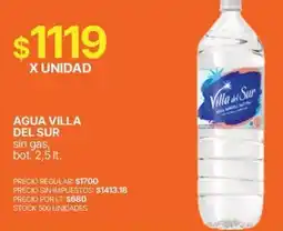 Supermercados Vea Villa del sur agua sin gas oferta