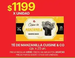 Supermercados Vea Cuisine & Co té de manzanilla oferta