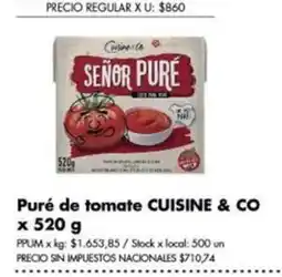 Disco Cuisine & Co puré de tomate oferta