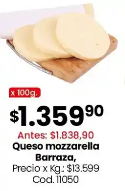 Coto Barraza queso mozzarella oferta