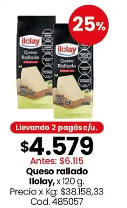 Coto Ilolay queso rallado oferta