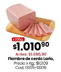 Coto Lario fiambre de cerdo oferta