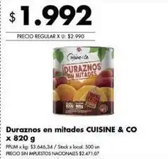 Disco Duraznos en mitades oferta