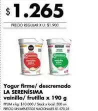 Disco La serenísima - yogur firme/ descremado oferta