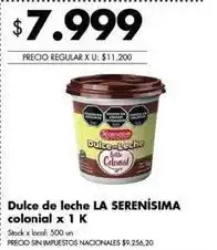 Disco La serenísima - dulce de leche colonial oferta