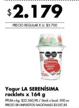 Disco La serenísima yogur rocklets oferta