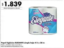 Disco Elegante - papel higiénico simple hoja oferta