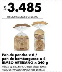 Disco Bimbo artesano pan de pancho oferta