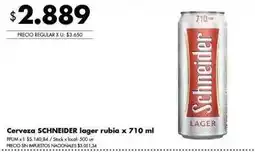 Disco Schneider - cerveza lager rubia x 710 ml oferta