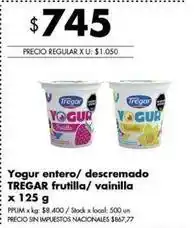 Disco Tregar - yogur entero/ descremado oferta