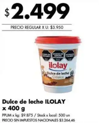 Disco Ilolay dulce de leche clásico oferta