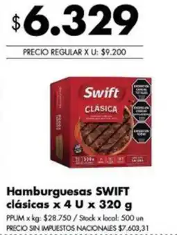 Disco Swift hamburguesas clasicas oferta