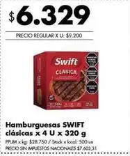 Disco Swift - hamburguesas clasicas oferta