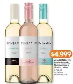 Cordiez Benjamin - vino tardía rosado, chardonnay o blanco dulce oferta