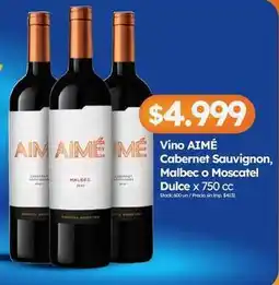 Cordiez Aimé - vino cabernet sauvignon, malbec o moscate oferta