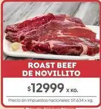 Jumbo Roast beef de novillito oferta