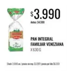 Supermercados Tadicor Veneziana - pan integral familiar veneziana oferta