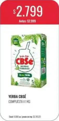 Supermercados Tadicor Cbse - yerba mate compuesta oferta