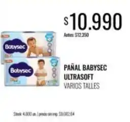 Supermercados Tadicor Babysec - pañal ultrasoft oferta