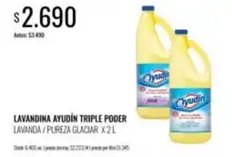 Supermercados Tadicor Glaciar - lavandina triple poder lavanda / pureza glaciar oferta