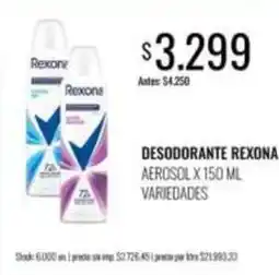 Supermercados Tadicor Rexona - desodorante aerosol oferta