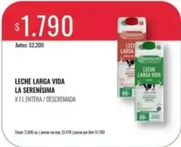 Supermercados Tadicor Vida - leche larga vida oferta
