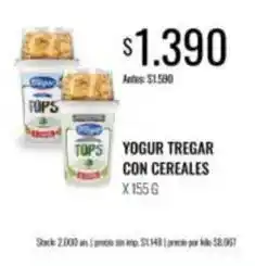 Supermercados Tadicor Tregar - yogur trega con cereales oferta